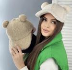 Меховая кепка с ушами D219