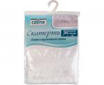 CELLTIX Скатерть 110х140см полиэстер, белая с кружевным краем, E1M