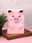 Блокнот плюшевый "Funny pig", pink