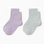 Набор женских носков KAFTAN Base, 2 пары, размер  36-39 (23-25 см) мятный/сиреневый