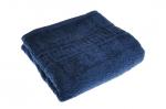 Махровое гладкокрашеное полотенце 50*90 см 380 г/м2 (Темно-синий)