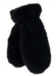 Зимние женские варежки с подкладом из искусственного меха цвет черный