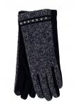 Женские демисезонные хлопковые перчатки, цвет черный