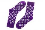 Женские носки с иконками, основной цвет фиолетовый