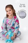 Хлопковая пижама для девочки из футера с начесом