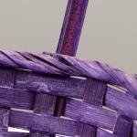 Корзина плетёная, D13 x H9,5/28см, бамбук, светло-фиолетовая