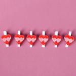 Прищепки декоративные «Сердечки с бантиком» набор 6 шт., 2 * 11,5 * 16 см