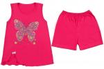 Пижама для девочки с принтом кораллового цвета