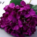 Цветы искусственные "Гортензия экстра" d-16 см 55 см, фиолетовый