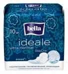 Ультратонкие женские гигиенические впитывающие прокладки bella ideale ultra под товарным знаком "bella" в вариантах: normal (покрытие staydrai) по 10 шт.