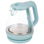 Чайник ENERGY E-205 (1,2 л) стекло, пластик цвет голубой