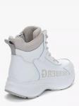 ! GRUNBERG белый натуральная кожа Полипротект(PPL)/оксфорд женские ботинки (О-З 2023)