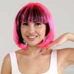 Карнавальный парик "Милашка", цвет чёрно-розовый