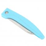 Нож складной из нержавеющей стали "Петр" 75мм, цветная пластмассовая ручка, в п/эт пакете, цвета в ассортименте: голубой, мятный, сиреневый (Китай)