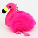 Мягкая игрушка "Фламинго" на брелоке, 10 см, цвет фуксия