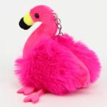 Мягкая игрушка "Фламинго" на брелоке, 10 см, цвет фуксия