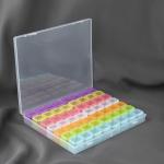 Набор органайзеров, 14 рядов по 4 ячейки, в контейнере, 21 * 17,7 * 2,6 см, цвет разноцветный