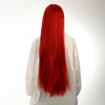 Карнавальный парик «Аниме»  цвет красный, длинный
