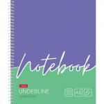 Колледж-тетрадь 120 листов, в клетку на гребне, Underline, твёрдая обложка, блок офсет