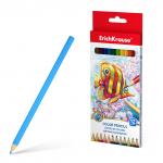 Цветные карандаши деревянные ErichKrause шестигранные, грифель 3 мм, 12 цветов (в коробке с европодвесом 12 шт)
