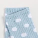 Носки женские "Горошек", цвет голубой, размер 23-25