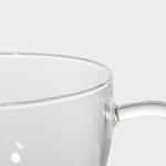 Чайная пара стеклянная Magistro «Невесомость», 2 предмета: чашка 200 мл, блюдце d=11 см