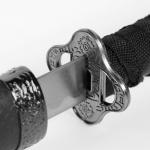 Сувенирное оружие "Катана Даичи" 98 см, клинок 46 см, ножны под змею, черная, на подставке