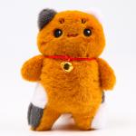 Мягкая игрушка «Котик» на брелоке, 14 см, цвет коричневый