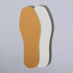 Стельки для обуви, утеплённые, универсальные, р-р RU до 39 (р-р Пр-ля до 41), 25,5 см, пара, цвет коричневый