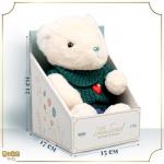 Мягкая игрушка "Little Friend", мишка в зеленом свитере