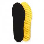 Стельки для обуви, влаговпитывающие, дышащие, р-р RU 41 (р-р Пр-ля 43), 26,5 см, пара, цвет чёрный/жёлтый