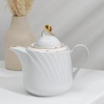Сервиз чайный фарфоровый «Бомонд», 14 предметов: чайник 1 л, 6 чашек 220 мл, 6 блюдец d=14 cм, сахарница 400 мл