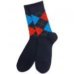 Яркие и цветные | Премиум носки "Шотландка", р-р 40-46 (сине-черный)