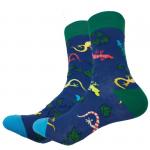 В мире животных | Носки "Разноцветные игуаны", р-р 36-40 (синий/зеленый)