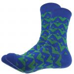 Яркие и цветные | Премиум носки "Деловой стиль", р-р 38-42 на узкую ногу (джинс/зеленый)