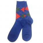 Яркие и цветные | Премиум носки "Шотландка", р-р 40-46 (синий)