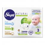 Подгузники Sleepy Natural Organic Baby Diaper Midi 4-9 кг, размер 3, 34 шт