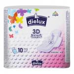 Прокладки гигиенические DIELUX 3D мягкие подушечки, компакт, 10 шт