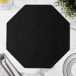 Салфетка кухонная «Тэм», 38*38 см, цвет чёрный, восьмиугольник