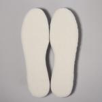 Стельки для обуви, утеплённые, универсальные, трёхслойные, р-р RU до 46 (р-р Пр-ля до 46), 29 см, пара, цвет белый