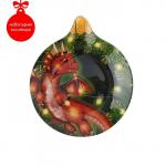 Блюдо стеклянное сервировочное Доляна «Ёлочная игрушка. Дракоша», 18,2?15,5 см