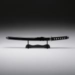 Сувенирное оружие "Катана Нао" 77см, чёрный глянец, на подставке