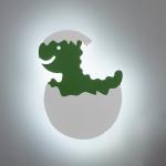 Бра "Динозаврик" LED 24Вт бело-зелёный 36х30 см
