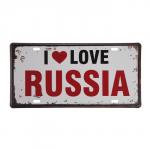 Декоративный номерной знак, "Я люблю Россию", 30*15 см
