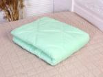 Одеяло "Бамбук"  облегч. микрофибра(зел) 105*140 лента, сумка (плотность150г/м2)