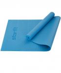 УЦЕНКА Коврик для йоги и фитнеса FM-101, PVC, 173x61x0,5 см, синий пастель