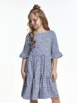 Платье (122-146 см) 22-7809-1(3) голубой
