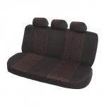 Чехлы на сиденья в автомобиль TORSO Premium, 11 предметов, красная строчка