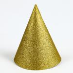 Карнавальный колпак «Блеск», набор 6 шт., цвет золотой