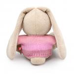 Мягкая игрушка BUDI BASA SidX-613 Зайка Ми в нежно-розовом свитере 15 см